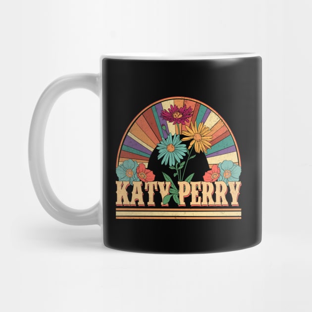 Katy Flowers Name Perry Personalized Gifts Retro Style by Dinosaur Mask Store